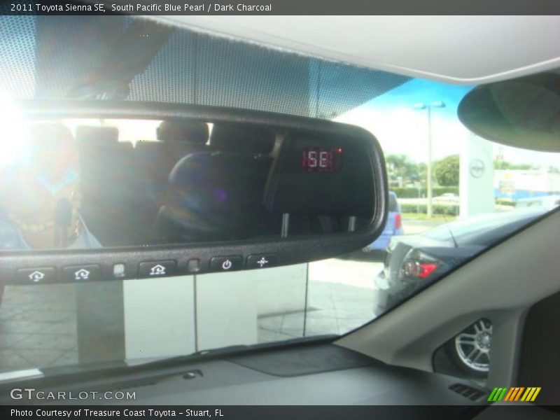 South Pacific Blue Pearl / Dark Charcoal 2011 Toyota Sienna SE