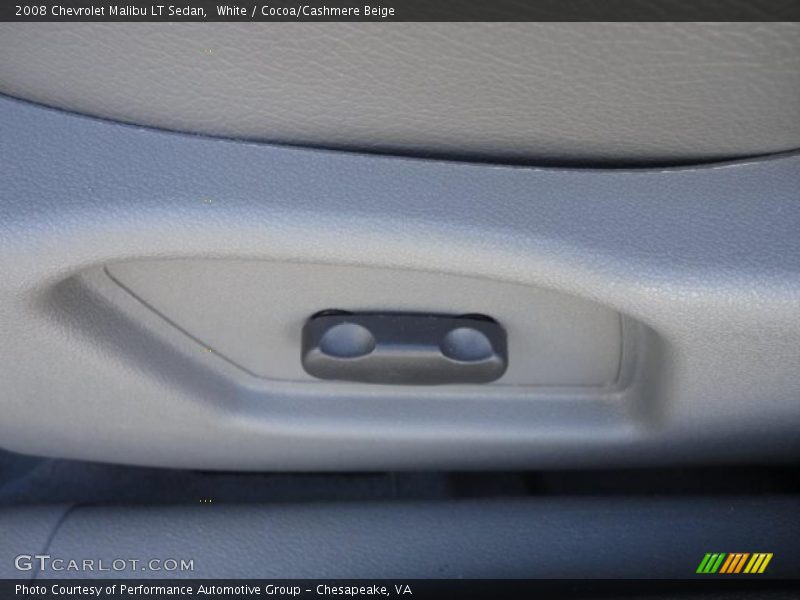White / Cocoa/Cashmere Beige 2008 Chevrolet Malibu LT Sedan