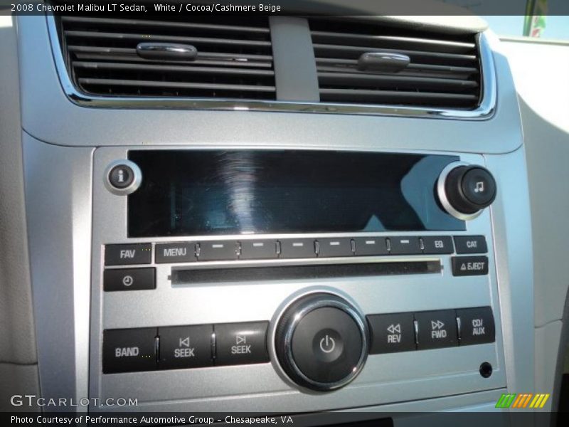White / Cocoa/Cashmere Beige 2008 Chevrolet Malibu LT Sedan