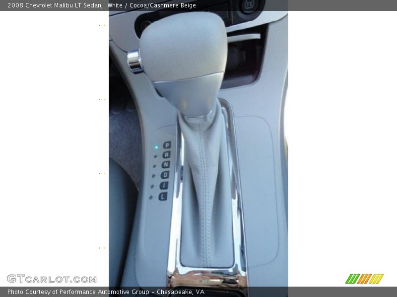 White / Cocoa/Cashmere Beige 2008 Chevrolet Malibu LT Sedan