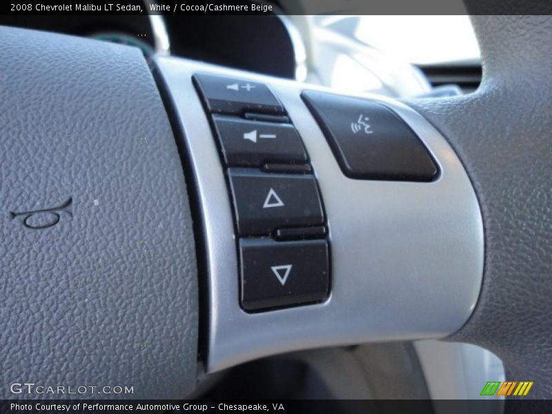 White / Cocoa/Cashmere Beige 2008 Chevrolet Malibu LT Sedan