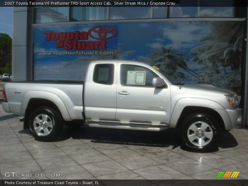Silver Streak Mica / Graphite Gray 2007 Toyota Tacoma V6 PreRunner TRD Sport Access Cab