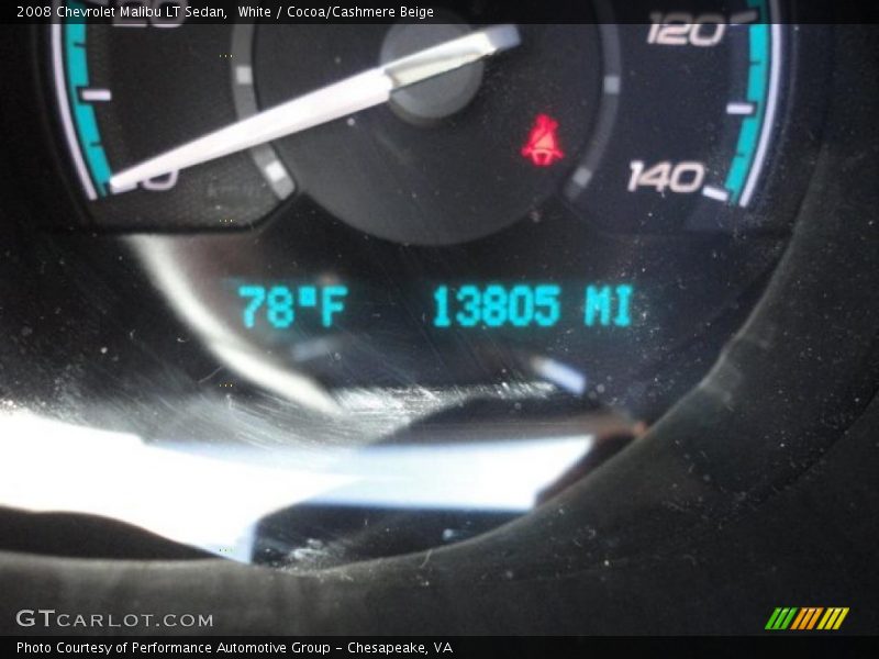 White / Cocoa/Cashmere Beige 2008 Chevrolet Malibu LT Sedan