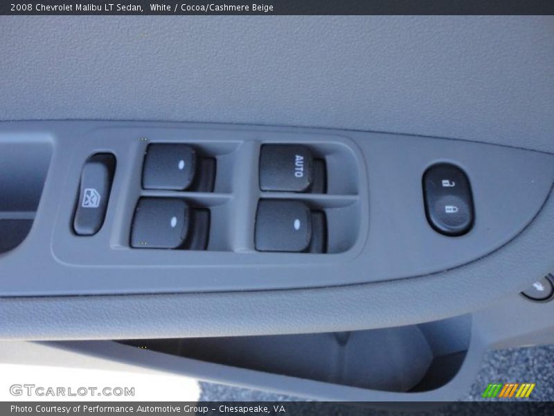 White / Cocoa/Cashmere Beige 2008 Chevrolet Malibu LT Sedan