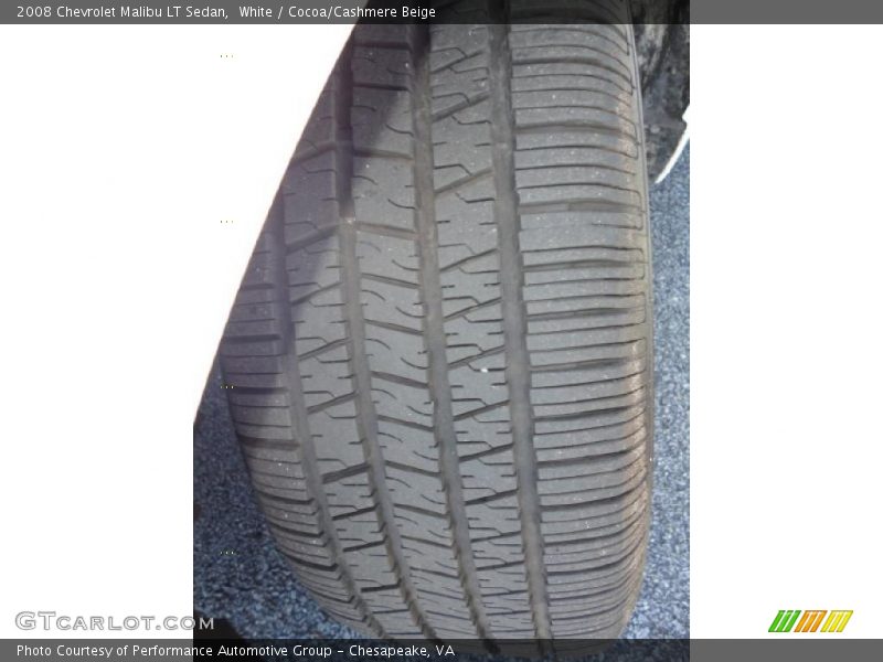 White / Cocoa/Cashmere Beige 2008 Chevrolet Malibu LT Sedan