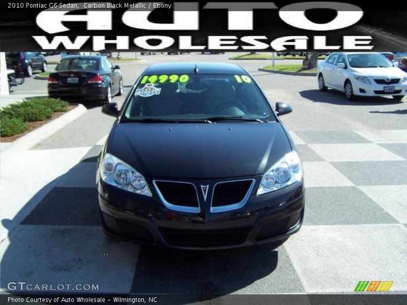 Carbon Black Metallic / Ebony 2010 Pontiac G6 Sedan