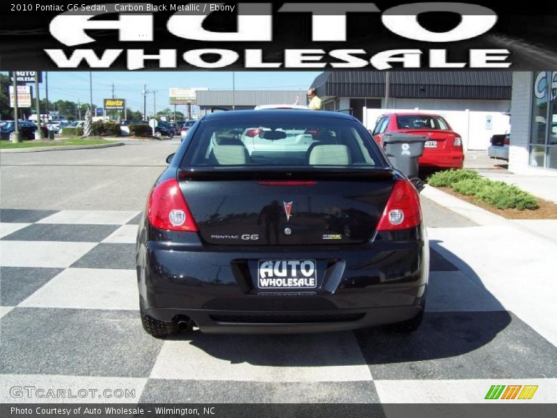 Carbon Black Metallic / Ebony 2010 Pontiac G6 Sedan