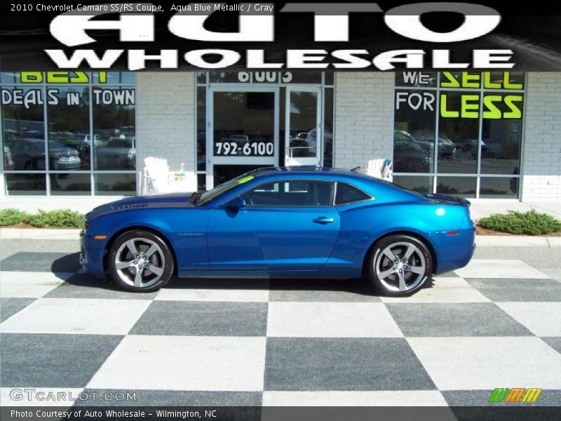 Aqua Blue Metallic / Gray 2010 Chevrolet Camaro SS/RS Coupe