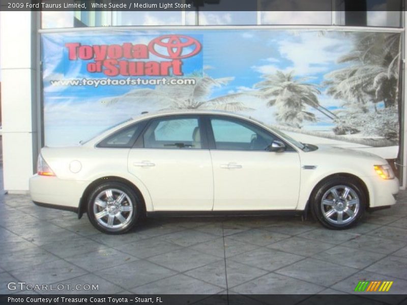 White Suede / Medium Light Stone 2009 Ford Taurus Limited