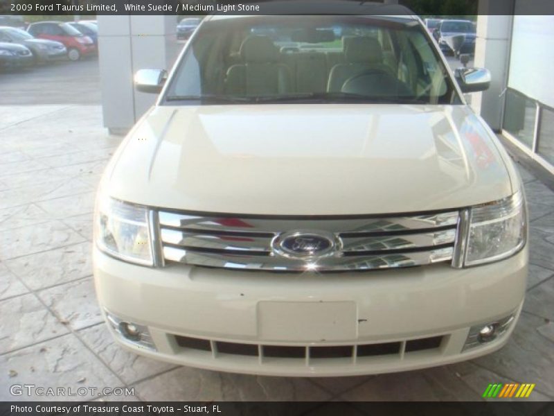White Suede / Medium Light Stone 2009 Ford Taurus Limited