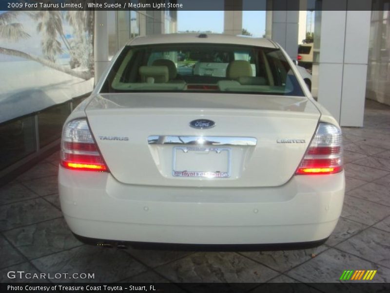 White Suede / Medium Light Stone 2009 Ford Taurus Limited