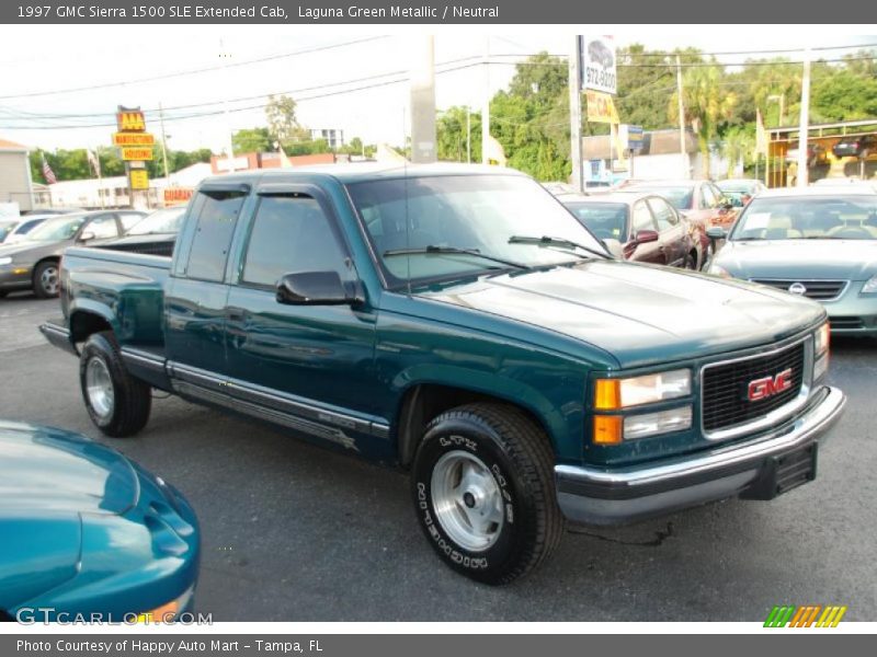 Laguna Green Metallic / Neutral 1997 GMC Sierra 1500 SLE Extended Cab