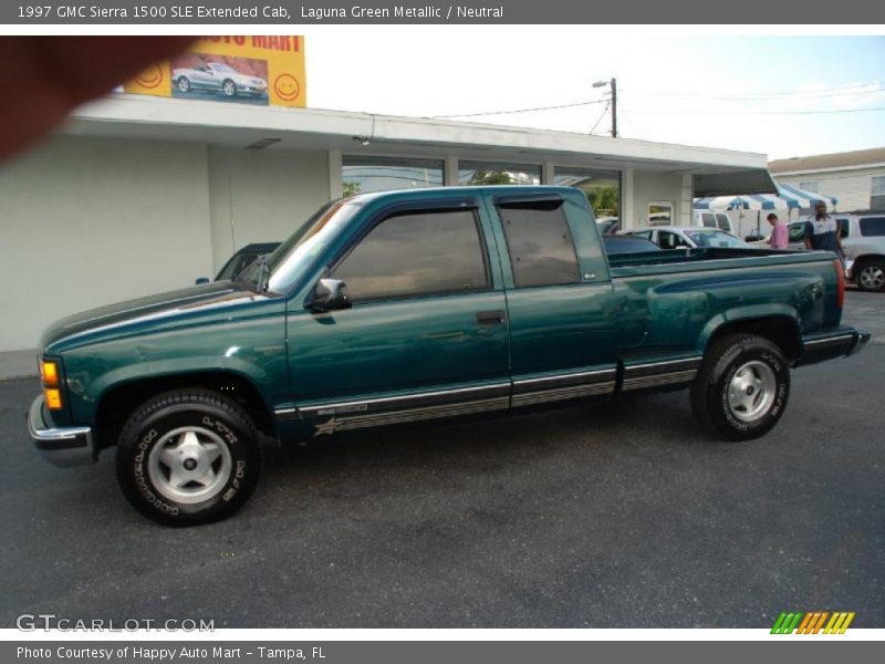 Laguna Green Metallic / Neutral 1997 GMC Sierra 1500 SLE Extended Cab