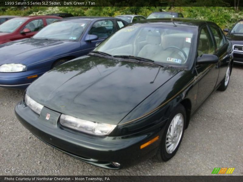 Dark Green / Tan 1999 Saturn S Series SL2 Sedan