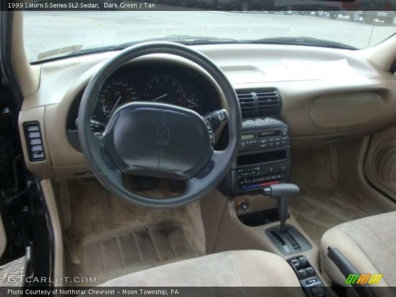 Dark Green / Tan 1999 Saturn S Series SL2 Sedan