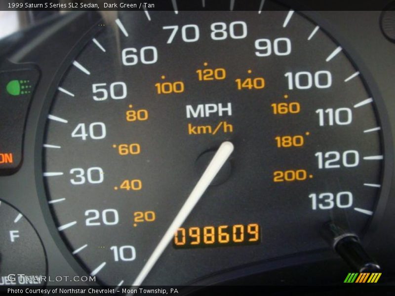 Dark Green / Tan 1999 Saturn S Series SL2 Sedan