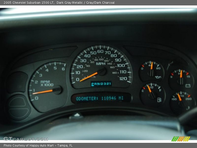 Dark Gray Metallic / Gray/Dark Charcoal 2005 Chevrolet Suburban 1500 LT