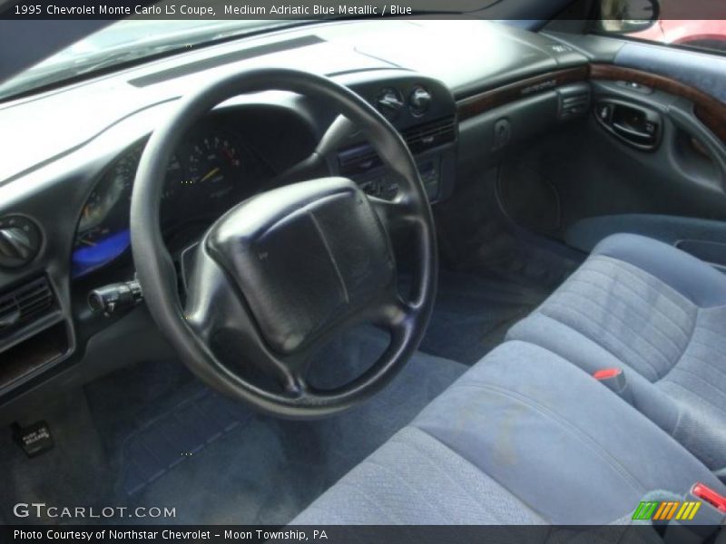 Medium Adriatic Blue Metallic / Blue 1995 Chevrolet Monte Carlo LS Coupe