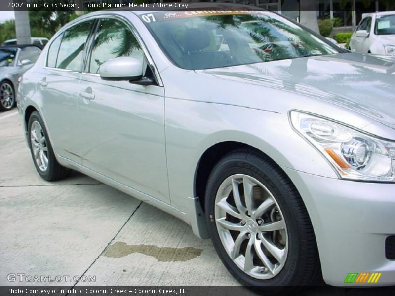 Liquid Platinum Metallic / Stone Gray 2007 Infiniti G 35 Sedan