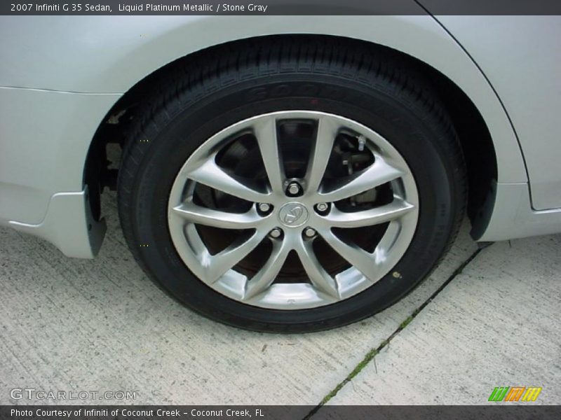 Liquid Platinum Metallic / Stone Gray 2007 Infiniti G 35 Sedan