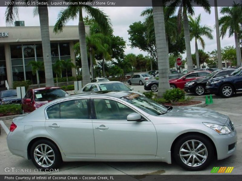 Liquid Platinum Metallic / Stone Gray 2007 Infiniti G 35 Sedan