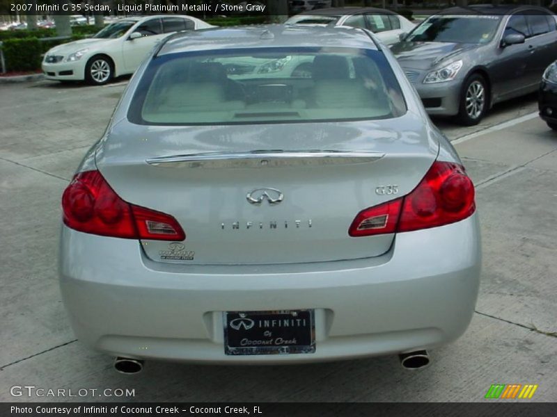 Liquid Platinum Metallic / Stone Gray 2007 Infiniti G 35 Sedan