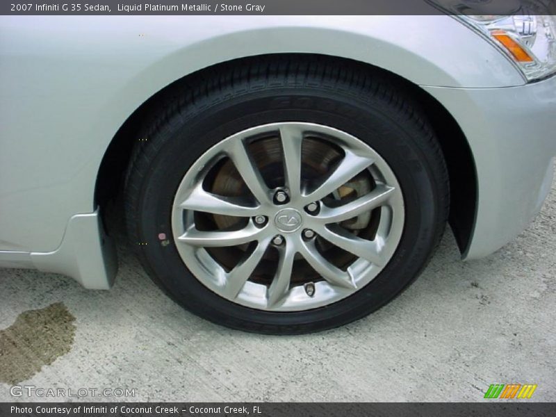Liquid Platinum Metallic / Stone Gray 2007 Infiniti G 35 Sedan