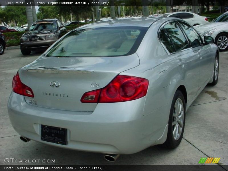Liquid Platinum Metallic / Stone Gray 2007 Infiniti G 35 Sedan