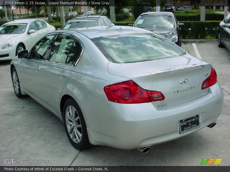Liquid Platinum Metallic / Stone Gray 2007 Infiniti G 35 Sedan