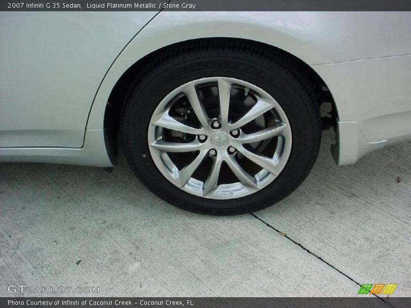 Liquid Platinum Metallic / Stone Gray 2007 Infiniti G 35 Sedan