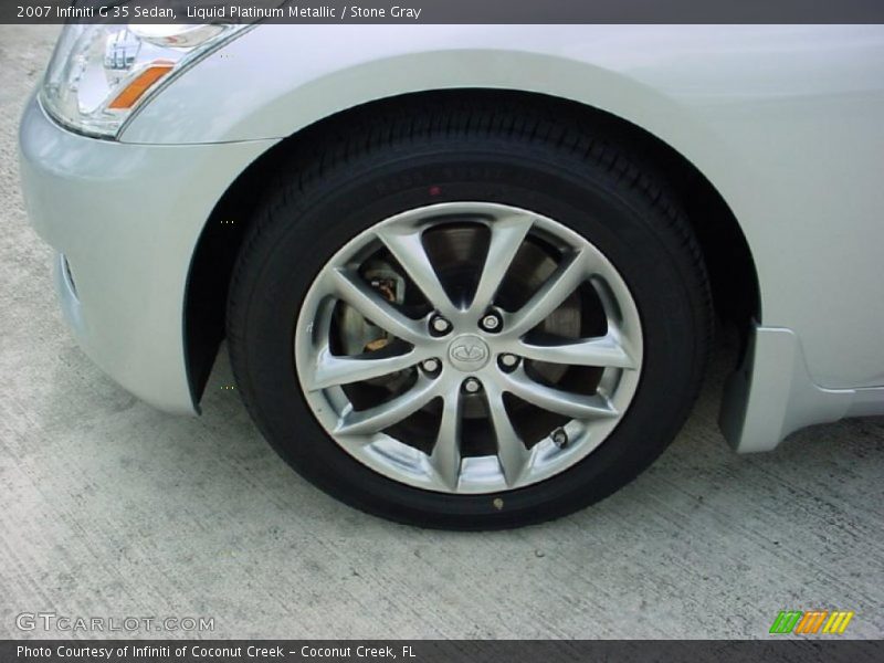 Liquid Platinum Metallic / Stone Gray 2007 Infiniti G 35 Sedan