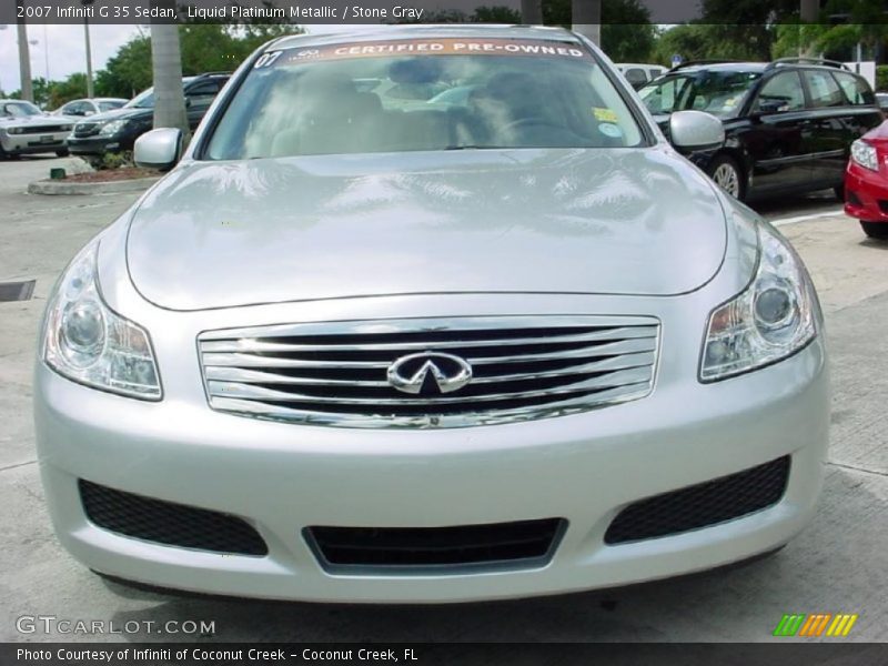 Liquid Platinum Metallic / Stone Gray 2007 Infiniti G 35 Sedan