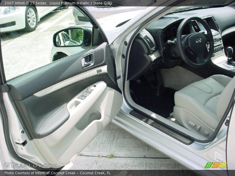 Liquid Platinum Metallic / Stone Gray 2007 Infiniti G 35 Sedan