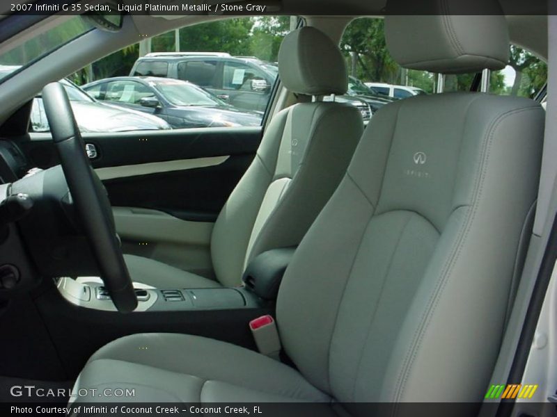Liquid Platinum Metallic / Stone Gray 2007 Infiniti G 35 Sedan
