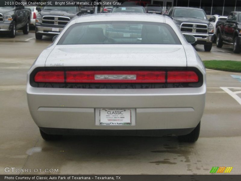 Bright Silver Metallic / Dark Slate Gray 2010 Dodge Challenger SE
