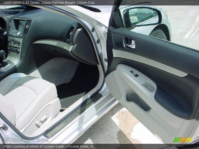 Liquid Platinum Metallic / Stone Gray 2007 Infiniti G 35 Sedan
