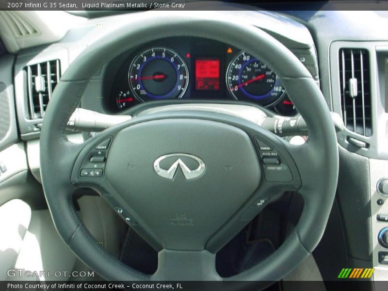 Liquid Platinum Metallic / Stone Gray 2007 Infiniti G 35 Sedan