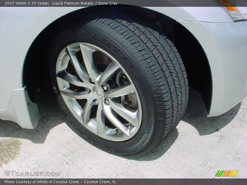 Liquid Platinum Metallic / Stone Gray 2007 Infiniti G 35 Sedan