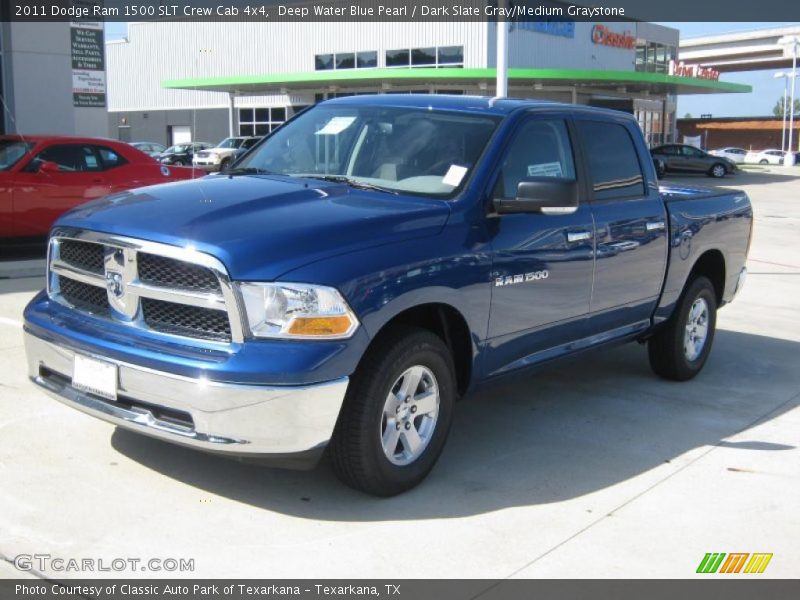Deep Water Blue Pearl / Dark Slate Gray/Medium Graystone 2011 Dodge Ram 1500 SLT Crew Cab 4x4
