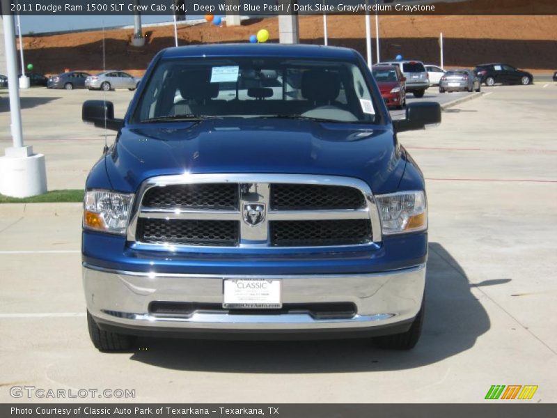 Deep Water Blue Pearl / Dark Slate Gray/Medium Graystone 2011 Dodge Ram 1500 SLT Crew Cab 4x4