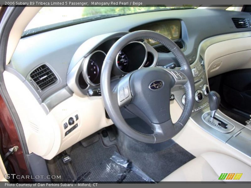 Mahogany Red Pearl / Beige 2006 Subaru B9 Tribeca Limited 5 Passenger