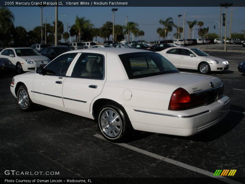 Vibrant White / Medium Parchment 2005 Mercury Grand Marquis LS