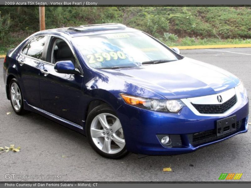 Vortex Blue Pearl / Ebony 2009 Acura TSX Sedan