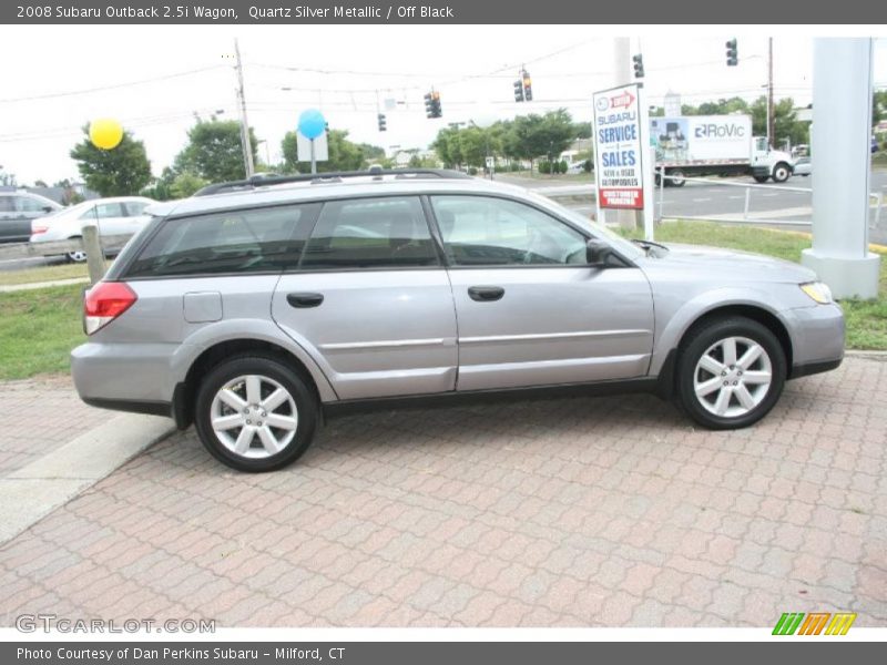 Quartz Silver Metallic / Off Black 2008 Subaru Outback 2.5i Wagon