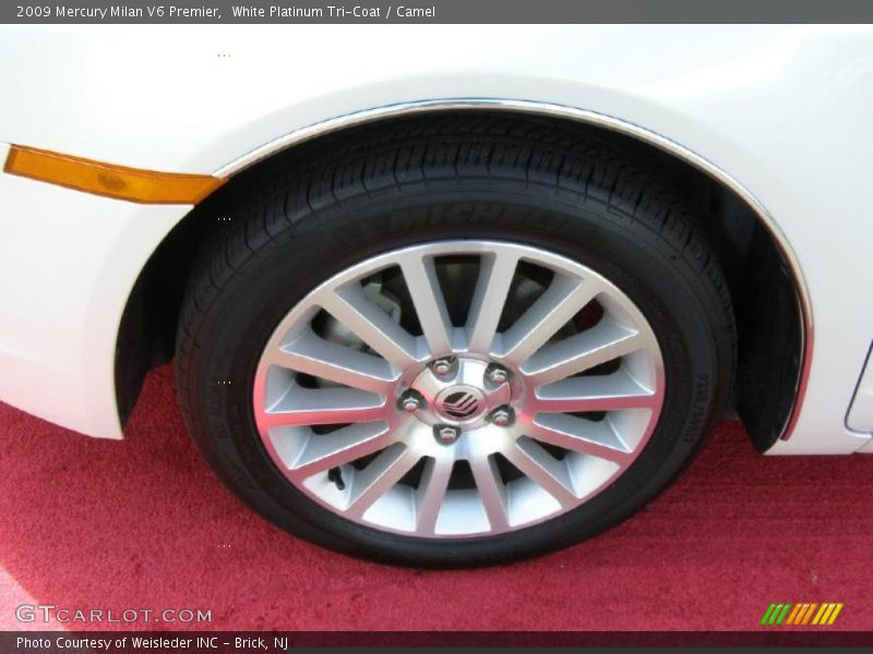 White Platinum Tri-Coat / Camel 2009 Mercury Milan V6 Premier
