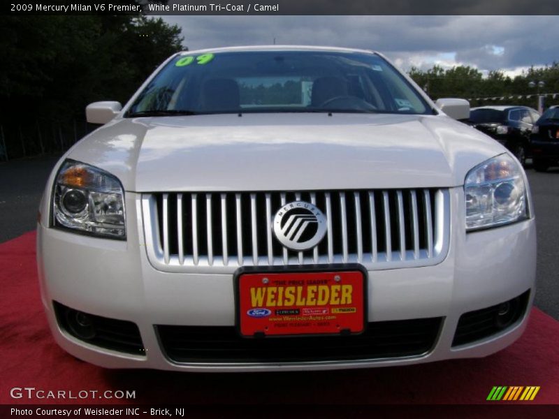 White Platinum Tri-Coat / Camel 2009 Mercury Milan V6 Premier