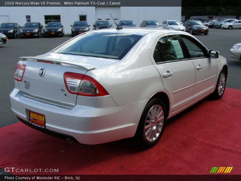 White Platinum Tri-Coat / Camel 2009 Mercury Milan V6 Premier