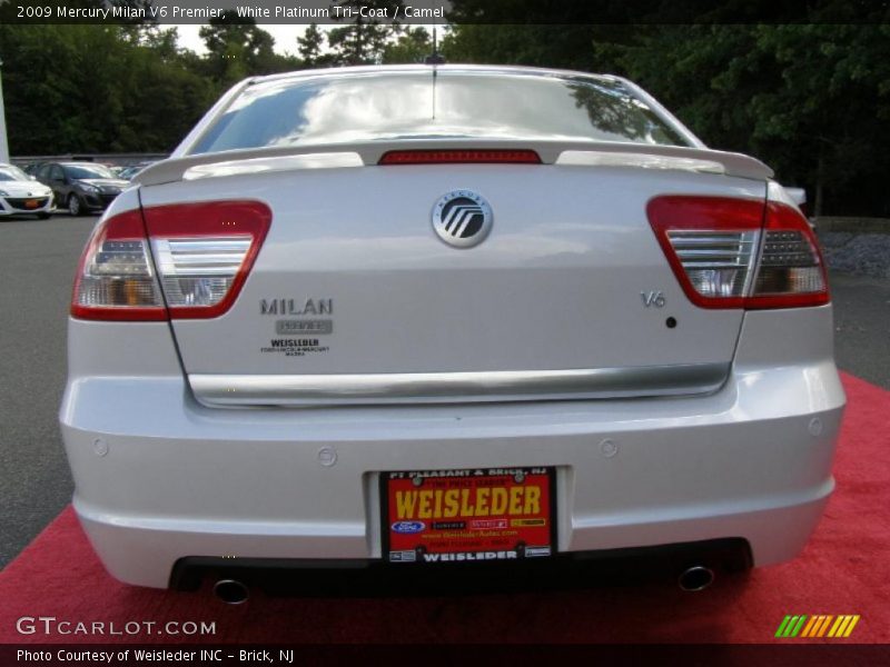 White Platinum Tri-Coat / Camel 2009 Mercury Milan V6 Premier