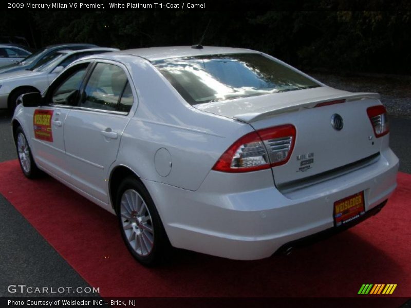 White Platinum Tri-Coat / Camel 2009 Mercury Milan V6 Premier