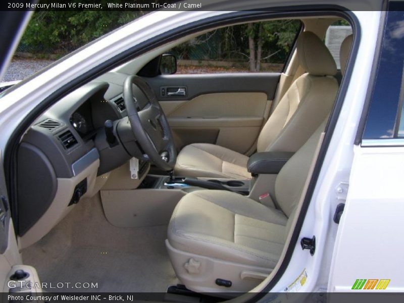 White Platinum Tri-Coat / Camel 2009 Mercury Milan V6 Premier